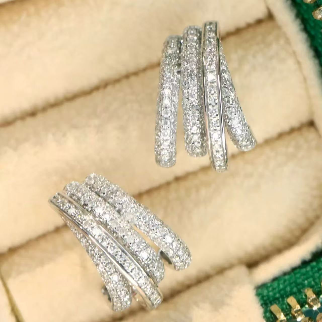 18k white gold earrings